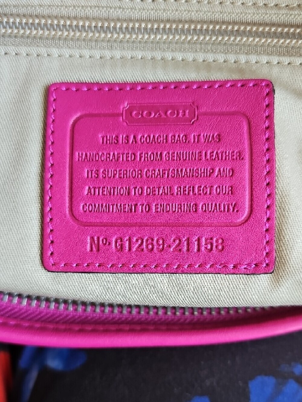 ​Coach Limited Edition Fuchsia Pink Calf Hair Legacy Duffle Tassel Bag #21158 - Picture 10 of 10